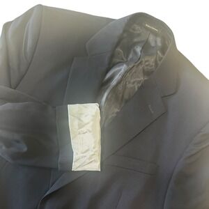 Joseph & Feiss‎ Men's Navy Blue 100% Wool Sport Coat Blazer Jacket Size 44L